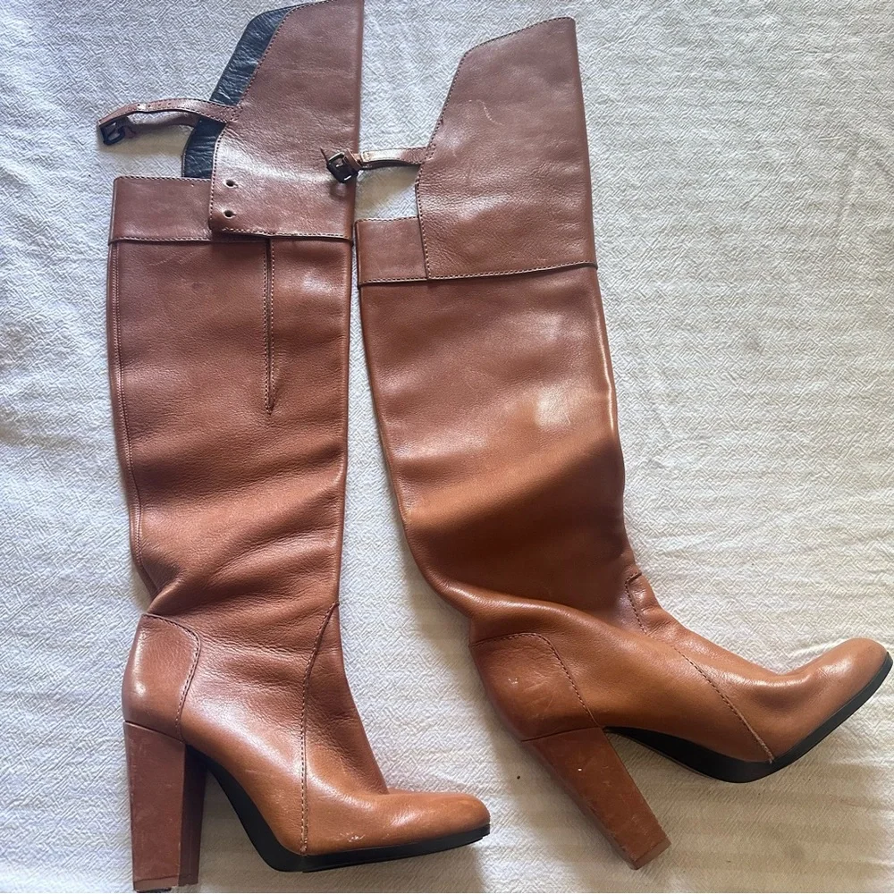 3.1 Phillip Lim Ora Brown Leather Boots 37 - Picture 5 of 12